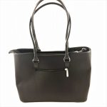 WENA Karen női fekete rostbőr válltáska