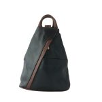 ABRIANA sötétkék és sötétbarna Daniela Moda Olasz bőr női hátitáska