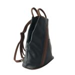 ABRIANA sötétkék és sötétbarna Daniela Moda Olasz bőr női hátitáska