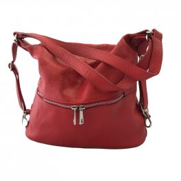 MONALISA piros Olasz bőr női váll és hátitáska