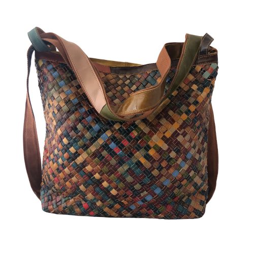 SERENA patchwork Olasz bőr női válltáska