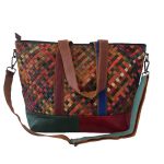 FRANCESCA Cara színes patchwork Olasz bőr női nagy válltáska