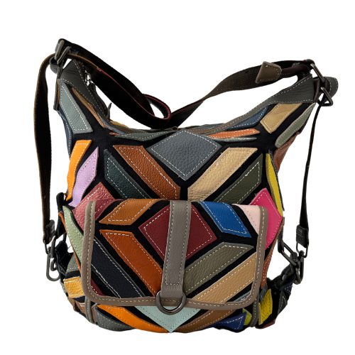 MONA patchwork Olasz bőr női válltáska