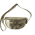 LUCY arany Olasz bőr női kicsi övtáska