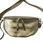 LUCY arany Olasz bőr női kicsi övtáska