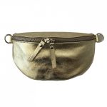 LUCY arany Olasz bőr női kicsi övtáska