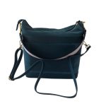 AGNESE cián kék Olasz bőr női válltáska