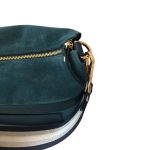 AGNESE cián kék Olasz bőr női válltáska