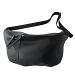 LORENZA fekete Olasz bőr női testtáska