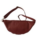 JACK bordó olasz bőr női övtáska