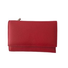 LULU piros Olasz bőr női pénztárca