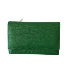 LULU zöld Olasz bőr női pénztárca
