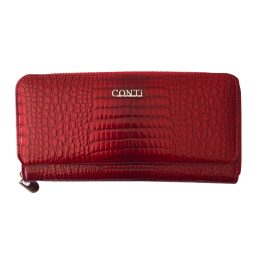 CROCO piros Olasz bőr női pénztárca