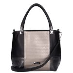 KARLA fekete grafit Karen női rostbőr kézitáska