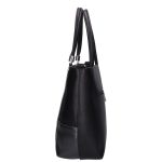 KARLA fekete grafit Karen női rostbőr kézitáska