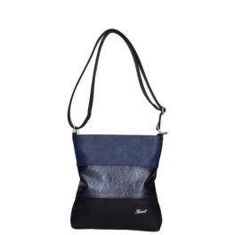   BETI csillogó kék és fekete Karen női rostbőr oldaltáska