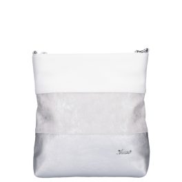 BETI fehér ezüst Karen női rostbőr oldaltáska
